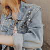 Vintage Skull studded Denim Jacket