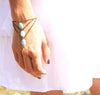 Chloe Hand Chain Bracelet Turquoise