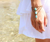 Chloe Hand Chain Bracelet Turquoise