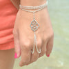 Alisa Hand Chain Bracelet Silver