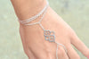 Alisa Hand Chain Bracelet Silver