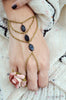 Chloe Hand Chain Bracelet Bronze Onyx